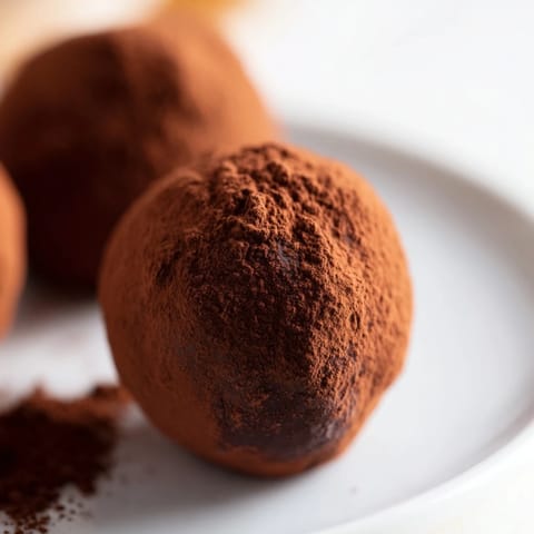 Homemade chocolate truffles are a delightful dessert, ready to be served and enjoyed at home!