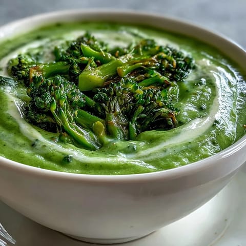Creamy green Big Green Immunity-Boosting Vegetable Soup with spinach and broccoli in a rustic bowl, topped with a lemon wedge and olive oil drizzle, ready to serve.  