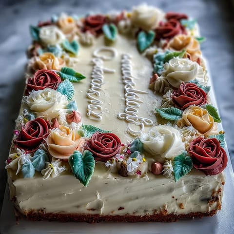 Graduation Sheet Cake Buttercream