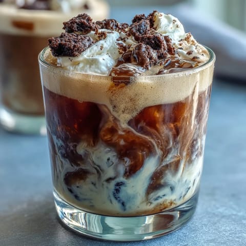 Cold brew coffee blended with cookies-and-cream milk for a creamy, indulgent drink.