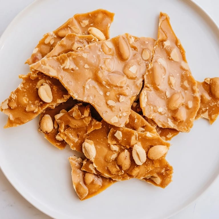 Crunchy peanut brittle, freshly made, offers the perfect sweet and salty satisfaction.