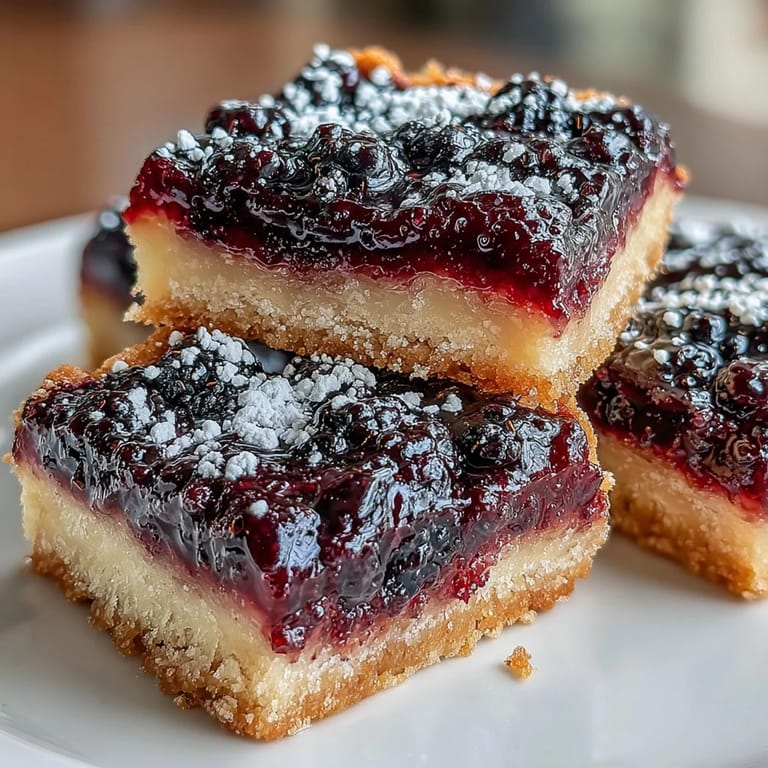 Golden shortbread crust meets a bright, swirled blackberry lemon filling.
