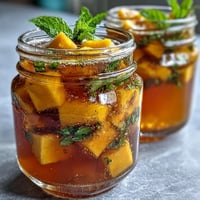 Mango Peach Sangria in a pitcher with colorful fruit slices and mint garnish, perfect for summer gatherings.