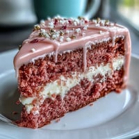 Bridal Shower Rosé Velvet Cake: delicate pink layers with shimmering gold drip.